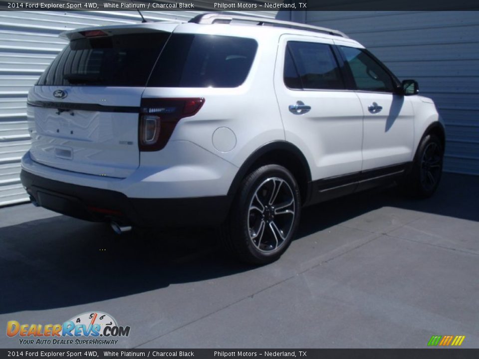 2014 Ford Explorer Sport 4WD White Platinum / Charcoal Black Photo #4