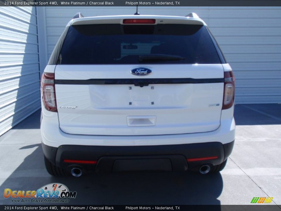 2014 Ford Explorer Sport 4WD White Platinum / Charcoal Black Photo #5