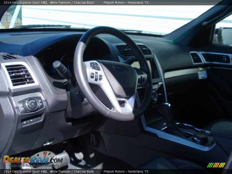 2014 Ford Explorer Sport 4WD White Platinum / Charcoal Black Photo #30