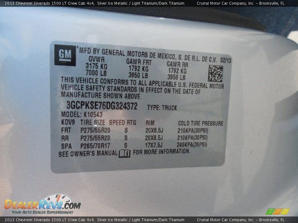 2013 Chevrolet Silverado 1500 LT Crew Cab 4x4 Silver Ice Metallic / Light Titanium/Dark Titanium Photo #23