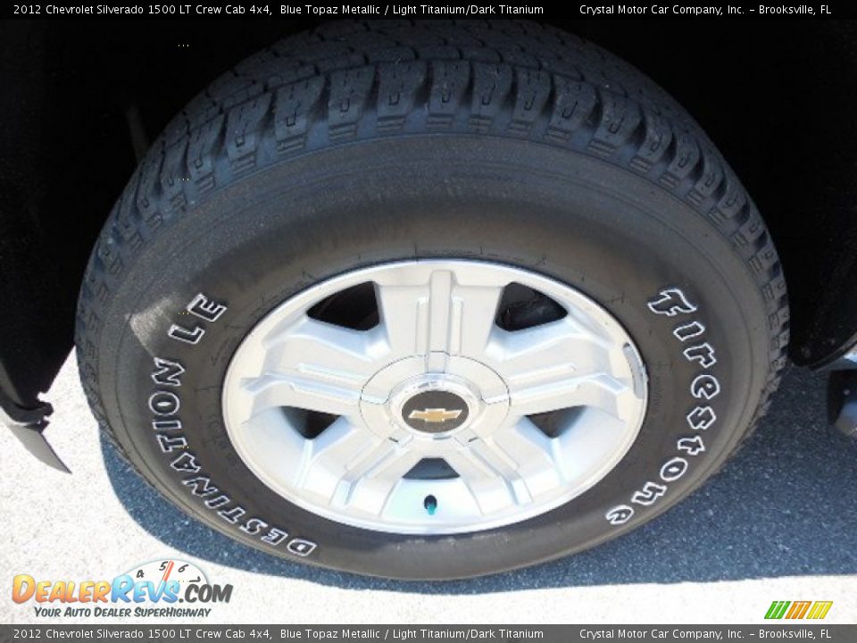 2012 Chevrolet Silverado 1500 LT Crew Cab 4x4 Blue Topaz Metallic / Light Titanium/Dark Titanium Photo #15