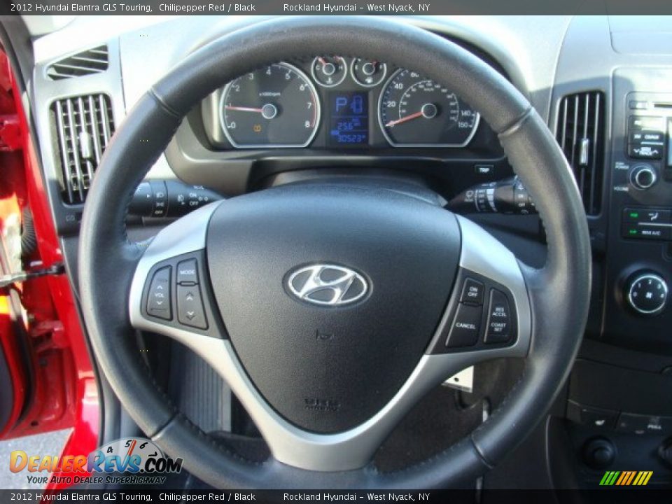 2012 Hyundai Elantra GLS Touring Chilipepper Red / Black Photo #13