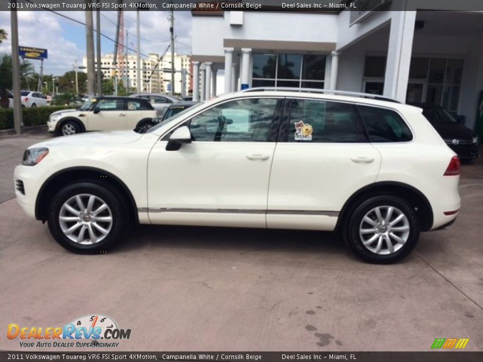 2011 Volkswagen Touareg VR6 FSI Sport 4XMotion Campanella White / Cornsilk Beige Photo #2