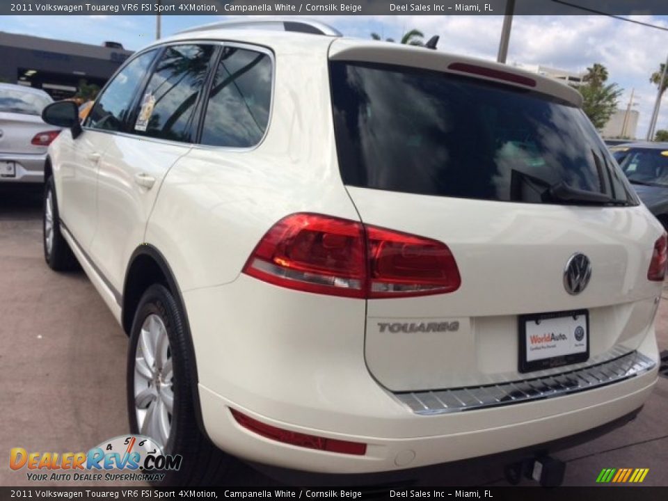 2011 Volkswagen Touareg VR6 FSI Sport 4XMotion Campanella White / Cornsilk Beige Photo #3