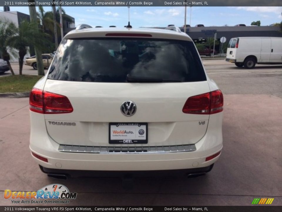 2011 Volkswagen Touareg VR6 FSI Sport 4XMotion Campanella White / Cornsilk Beige Photo #4