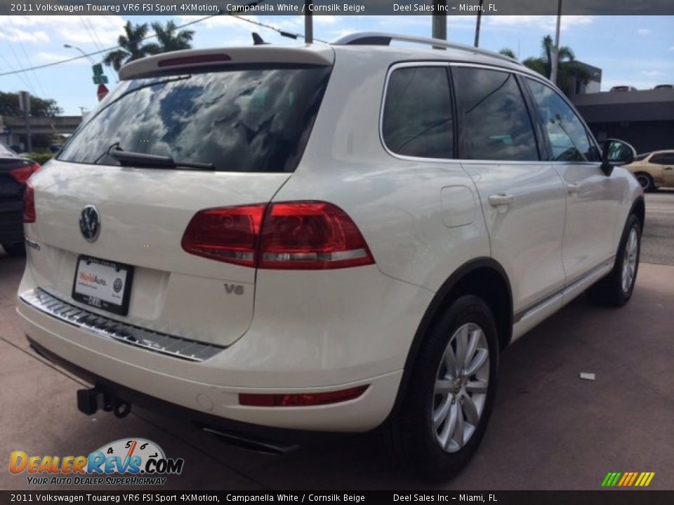 2011 Volkswagen Touareg VR6 FSI Sport 4XMotion Campanella White / Cornsilk Beige Photo #5