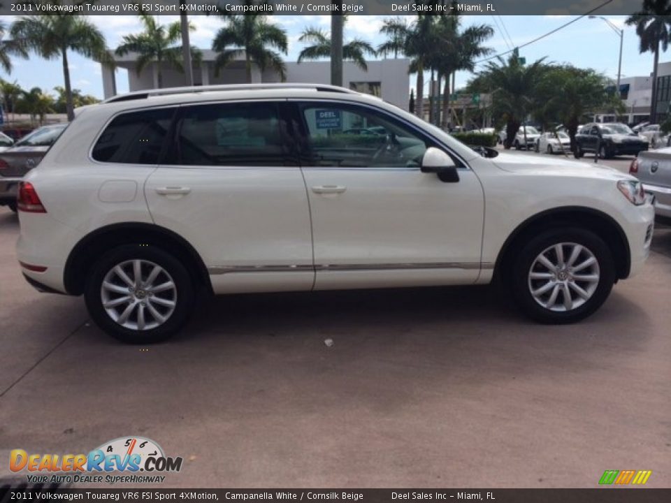 2011 Volkswagen Touareg VR6 FSI Sport 4XMotion Campanella White / Cornsilk Beige Photo #6
