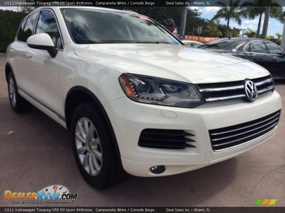 2011 Volkswagen Touareg VR6 FSI Sport 4XMotion Campanella White / Cornsilk Beige Photo #7