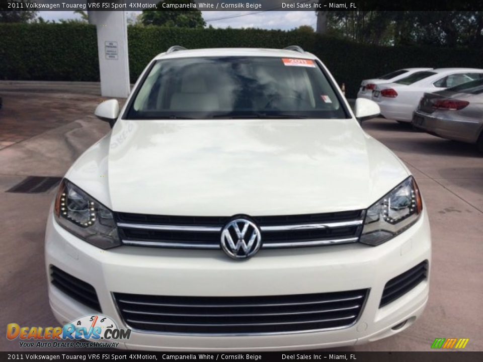 2011 Volkswagen Touareg VR6 FSI Sport 4XMotion Campanella White / Cornsilk Beige Photo #8