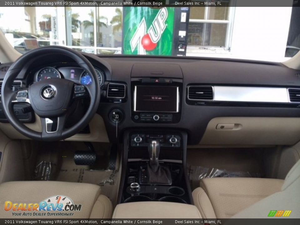 2011 Volkswagen Touareg VR6 FSI Sport 4XMotion Campanella White / Cornsilk Beige Photo #12