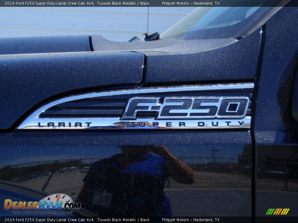 2014 Ford F250 Super Duty Lariat Crew Cab 4x4 Tuxedo Black Metallic / Black Photo #13