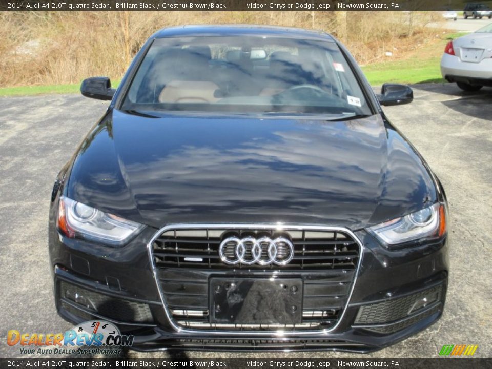 2014 Audi A4 2.0T quattro Sedan Brilliant Black / Chestnut Brown/Black Photo #3
