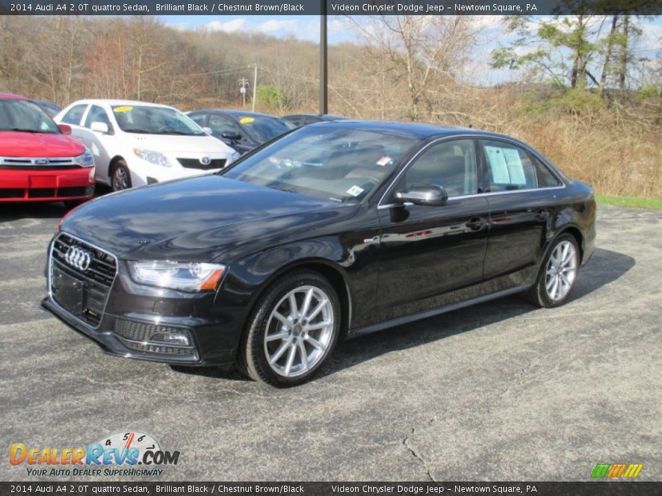 2014 Audi A4 2.0T quattro Sedan Brilliant Black / Chestnut Brown/Black Photo #5