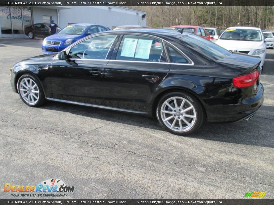 2014 Audi A4 2.0T quattro Sedan Brilliant Black / Chestnut Brown/Black Photo #7