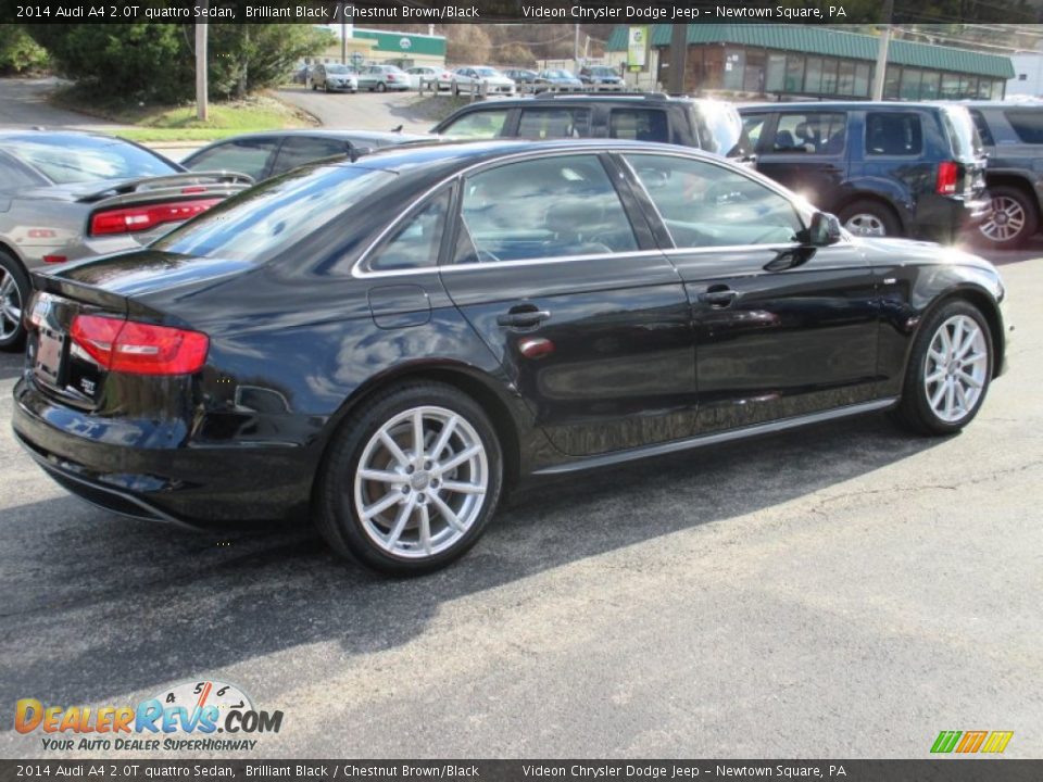 2014 Audi A4 2.0T quattro Sedan Brilliant Black / Chestnut Brown/Black Photo #11