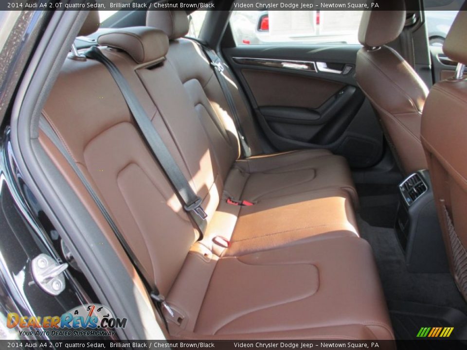 2014 Audi A4 2.0T quattro Sedan Brilliant Black / Chestnut Brown/Black Photo #18