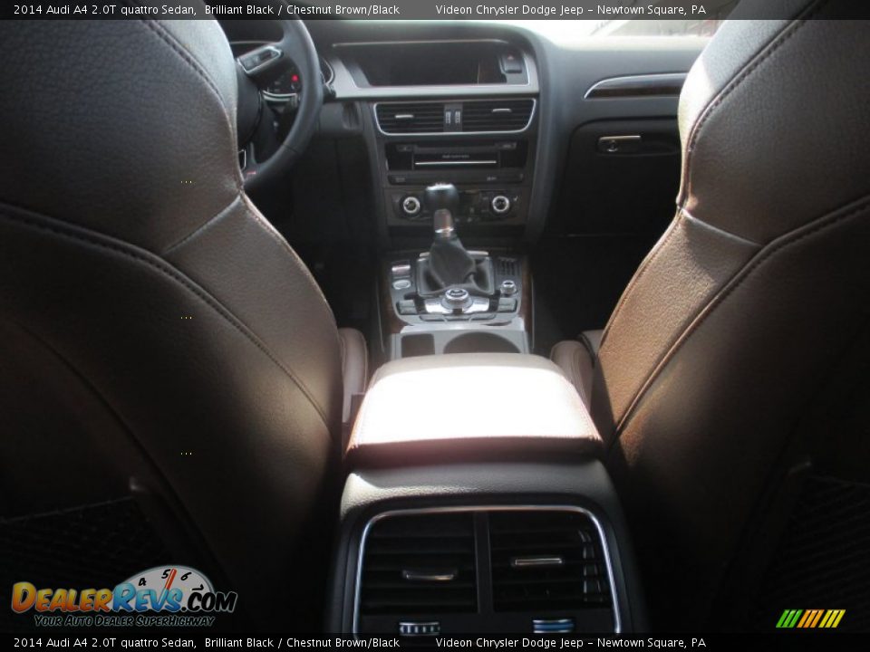 2014 Audi A4 2.0T quattro Sedan Brilliant Black / Chestnut Brown/Black Photo #19