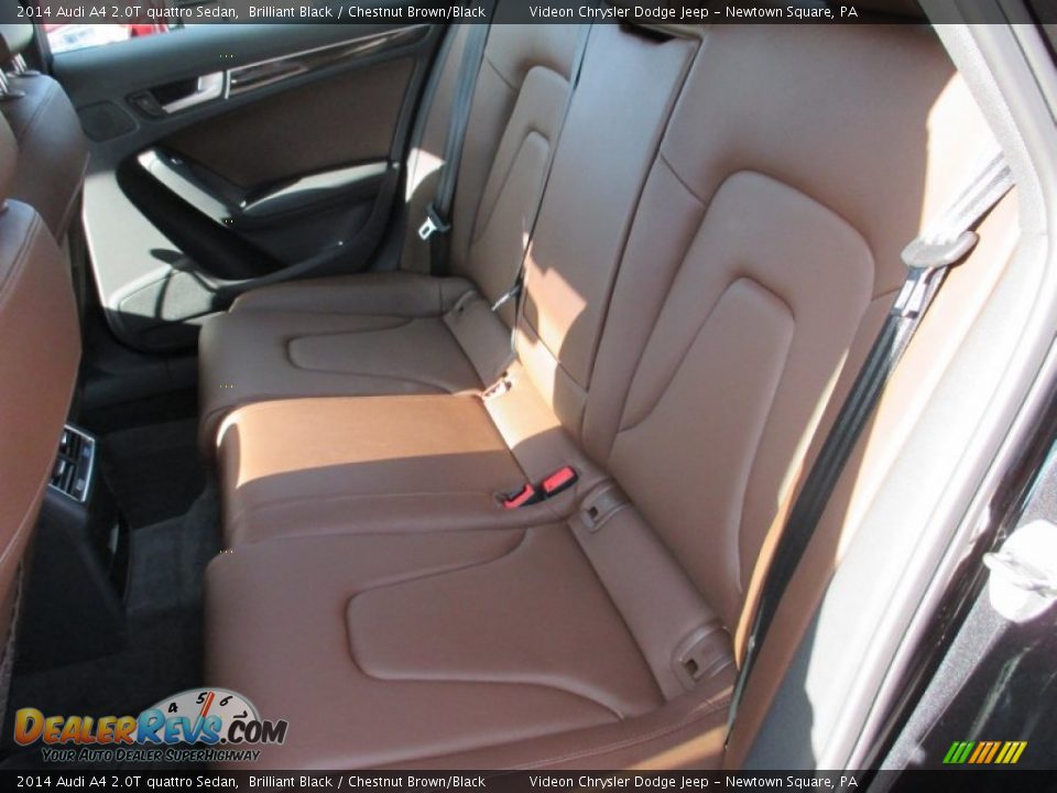 2014 Audi A4 2.0T quattro Sedan Brilliant Black / Chestnut Brown/Black Photo #20
