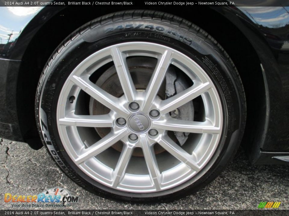 2014 Audi A4 2.0T quattro Sedan Brilliant Black / Chestnut Brown/Black Photo #25