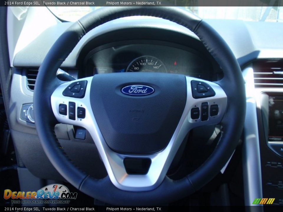 2014 Ford Edge SEL Tuxedo Black / Charcoal Black Photo #35