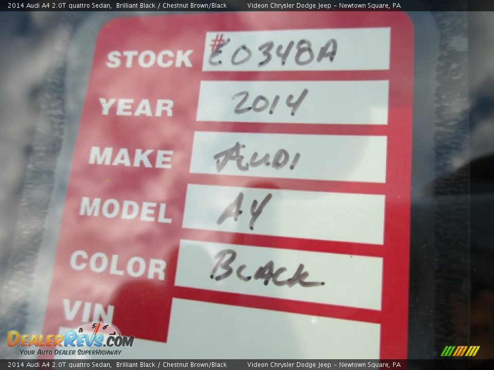 2014 Audi A4 2.0T quattro Sedan Brilliant Black / Chestnut Brown/Black Photo #27