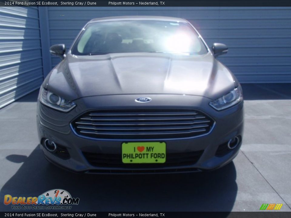 2014 Ford Fusion SE EcoBoost Sterling Gray / Dune Photo #9