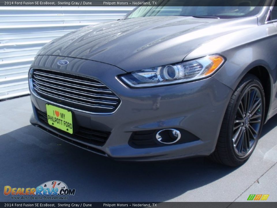 2014 Ford Fusion SE EcoBoost Sterling Gray / Dune Photo #12