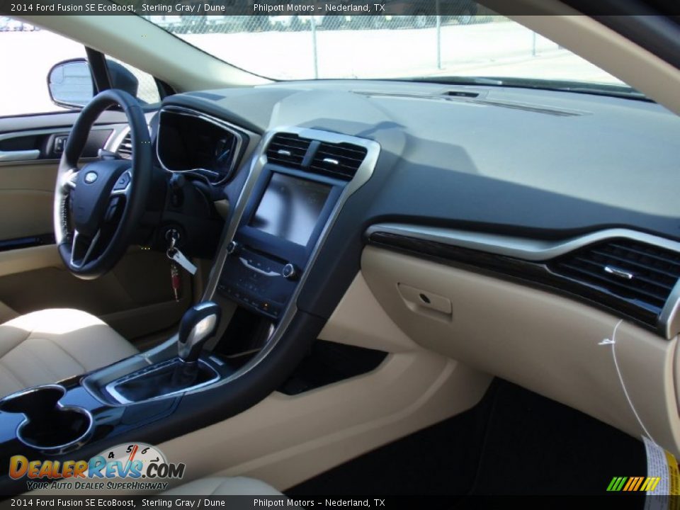2014 Ford Fusion SE EcoBoost Sterling Gray / Dune Photo #20