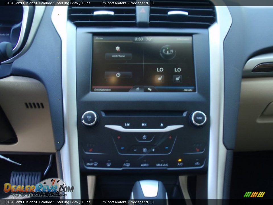 2014 Ford Fusion SE EcoBoost Sterling Gray / Dune Photo #32