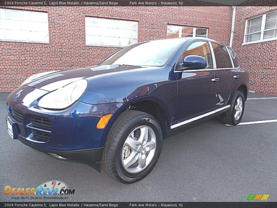 2004 Porsche Cayenne S Lapis Blue Metallic / Havanna/Sand Beige Photo #1