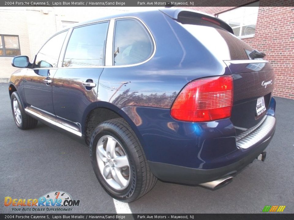 2004 Porsche Cayenne S Lapis Blue Metallic / Havanna/Sand Beige Photo #3