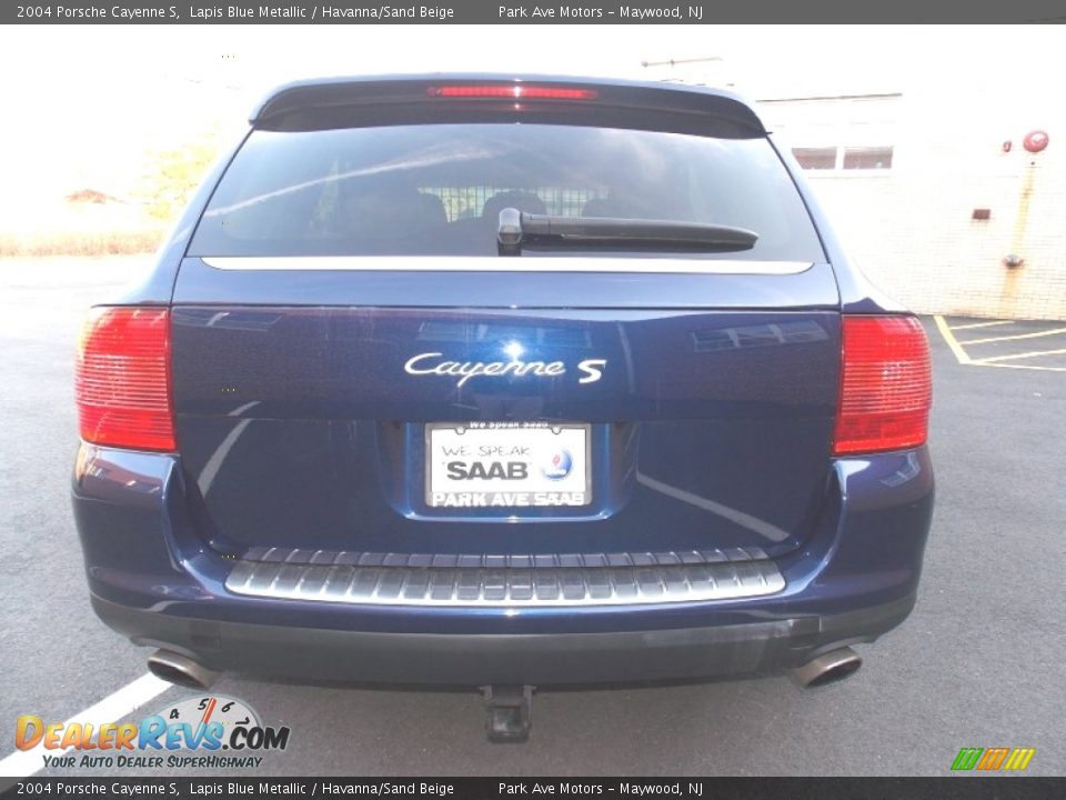 2004 Porsche Cayenne S Lapis Blue Metallic / Havanna/Sand Beige Photo #4