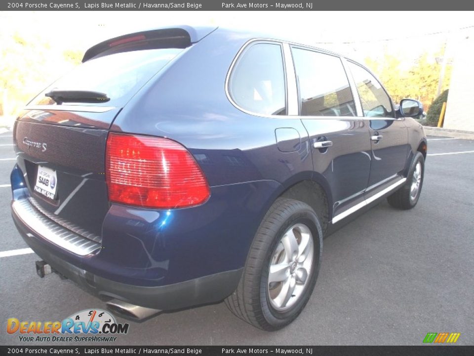 2004 Porsche Cayenne S Lapis Blue Metallic / Havanna/Sand Beige Photo #5