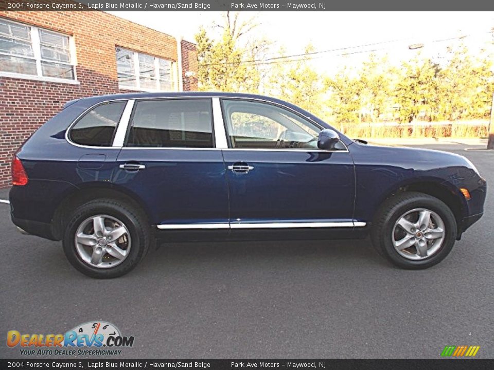 2004 Porsche Cayenne S Lapis Blue Metallic / Havanna/Sand Beige Photo #6