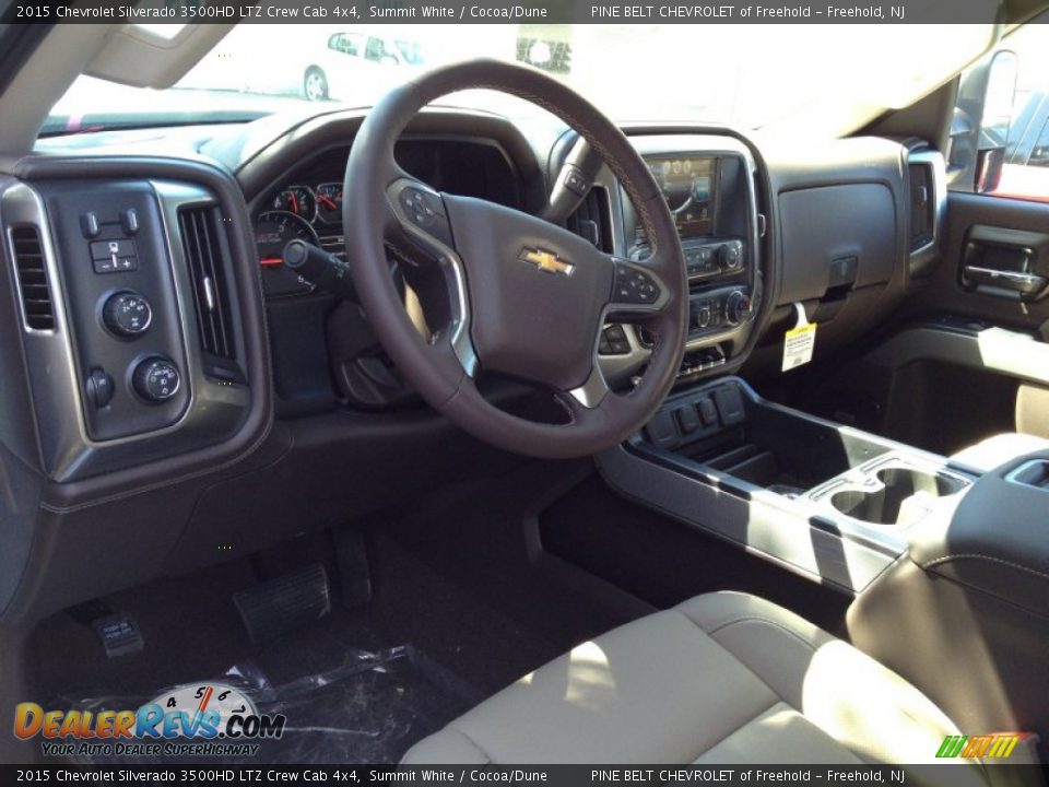 Cocoa/Dune Interior - 2015 Chevrolet Silverado 3500HD LTZ Crew Cab 4x4 Photo #7
