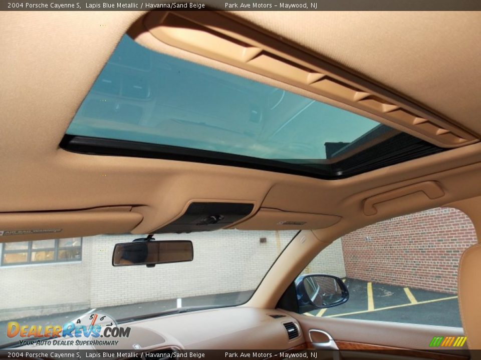 2004 Porsche Cayenne S Lapis Blue Metallic / Havanna/Sand Beige Photo #16