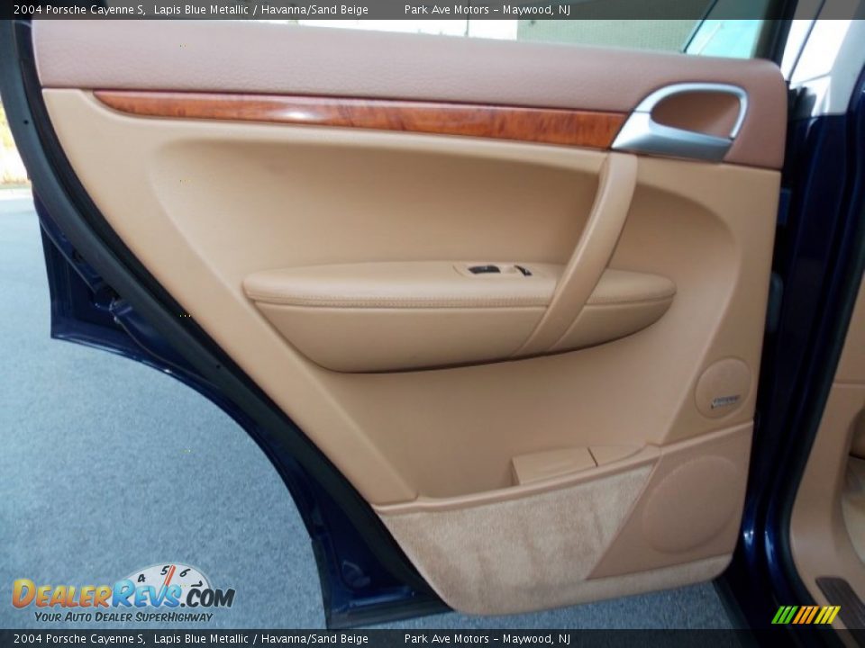 2004 Porsche Cayenne S Lapis Blue Metallic / Havanna/Sand Beige Photo #17