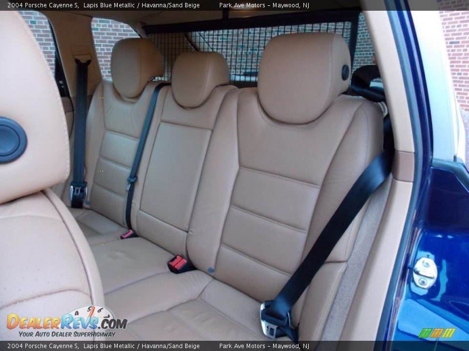 2004 Porsche Cayenne S Lapis Blue Metallic / Havanna/Sand Beige Photo #18
