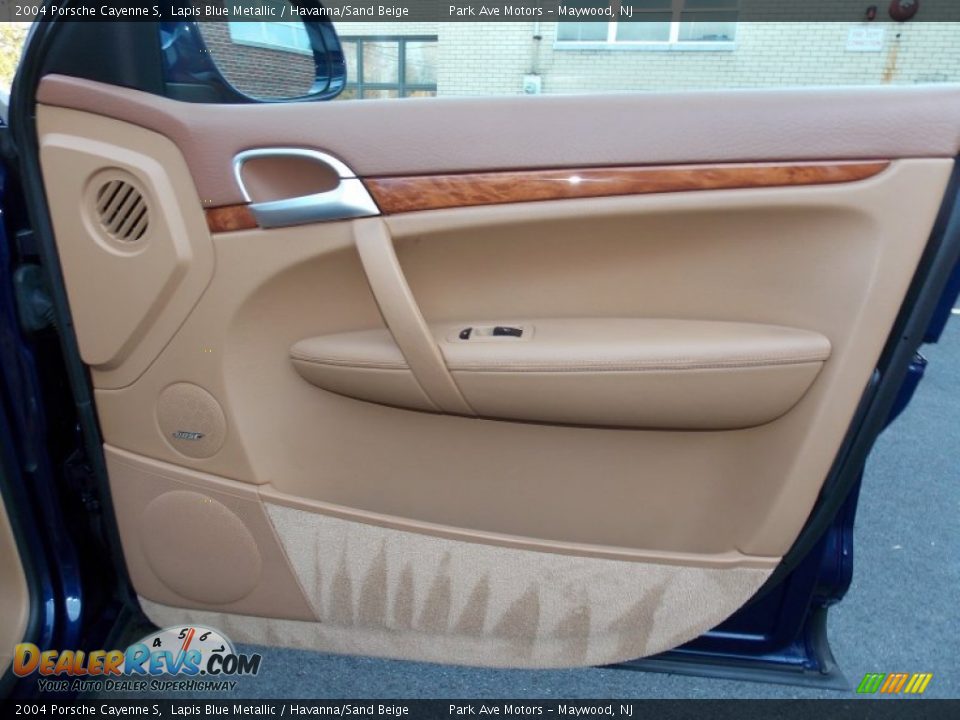 2004 Porsche Cayenne S Lapis Blue Metallic / Havanna/Sand Beige Photo #20