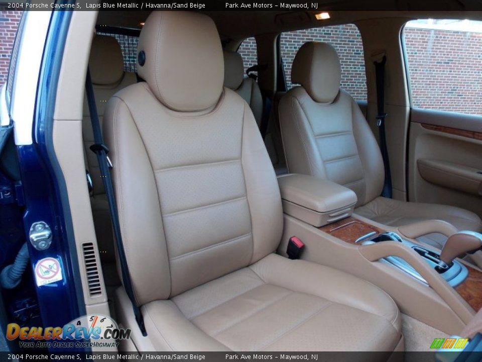 2004 Porsche Cayenne S Lapis Blue Metallic / Havanna/Sand Beige Photo #21