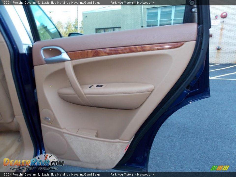2004 Porsche Cayenne S Lapis Blue Metallic / Havanna/Sand Beige Photo #23
