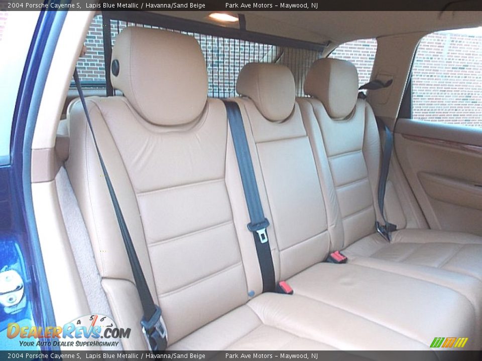 2004 Porsche Cayenne S Lapis Blue Metallic / Havanna/Sand Beige Photo #24