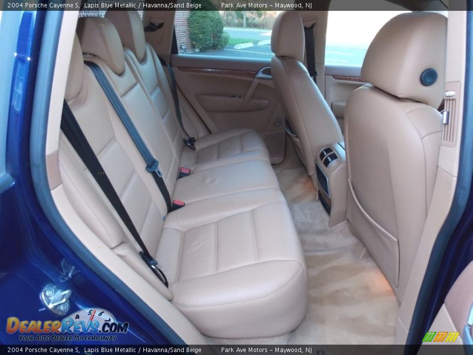 2004 Porsche Cayenne S Lapis Blue Metallic / Havanna/Sand Beige Photo #25