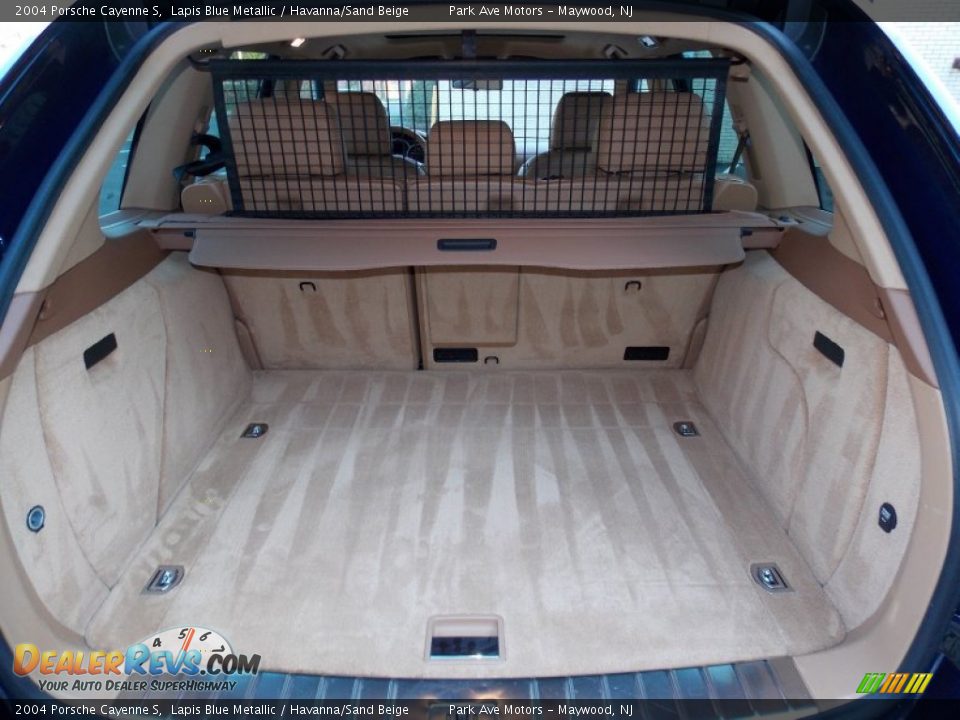 2004 Porsche Cayenne S Lapis Blue Metallic / Havanna/Sand Beige Photo #26