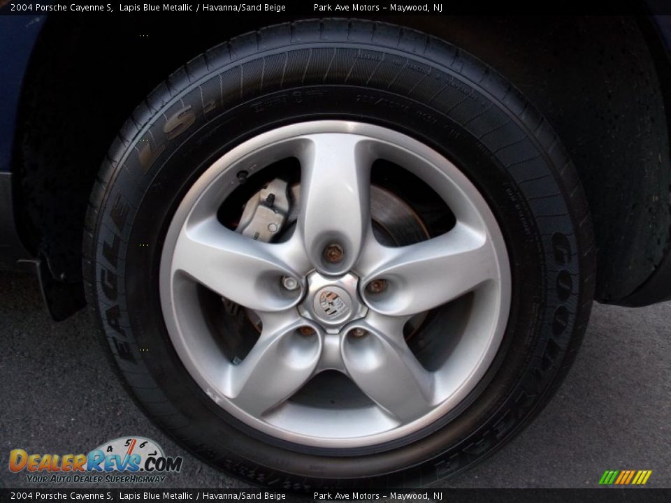 2004 Porsche Cayenne S Lapis Blue Metallic / Havanna/Sand Beige Photo #29