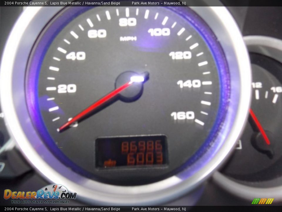 2004 Porsche Cayenne S Lapis Blue Metallic / Havanna/Sand Beige Photo #30