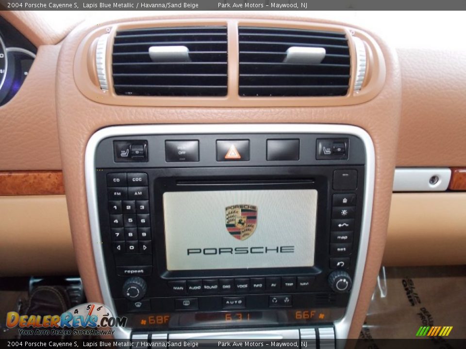 2004 Porsche Cayenne S Lapis Blue Metallic / Havanna/Sand Beige Photo #32