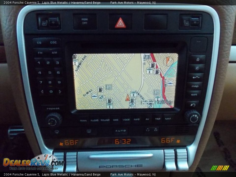 2004 Porsche Cayenne S Lapis Blue Metallic / Havanna/Sand Beige Photo #33