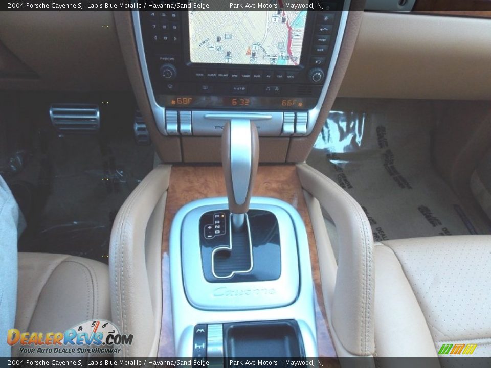2004 Porsche Cayenne S Lapis Blue Metallic / Havanna/Sand Beige Photo #34