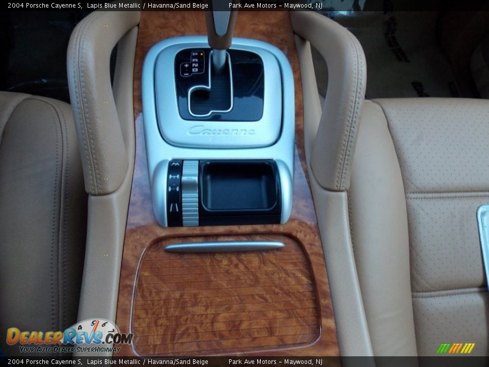 2004 Porsche Cayenne S Lapis Blue Metallic / Havanna/Sand Beige Photo #35